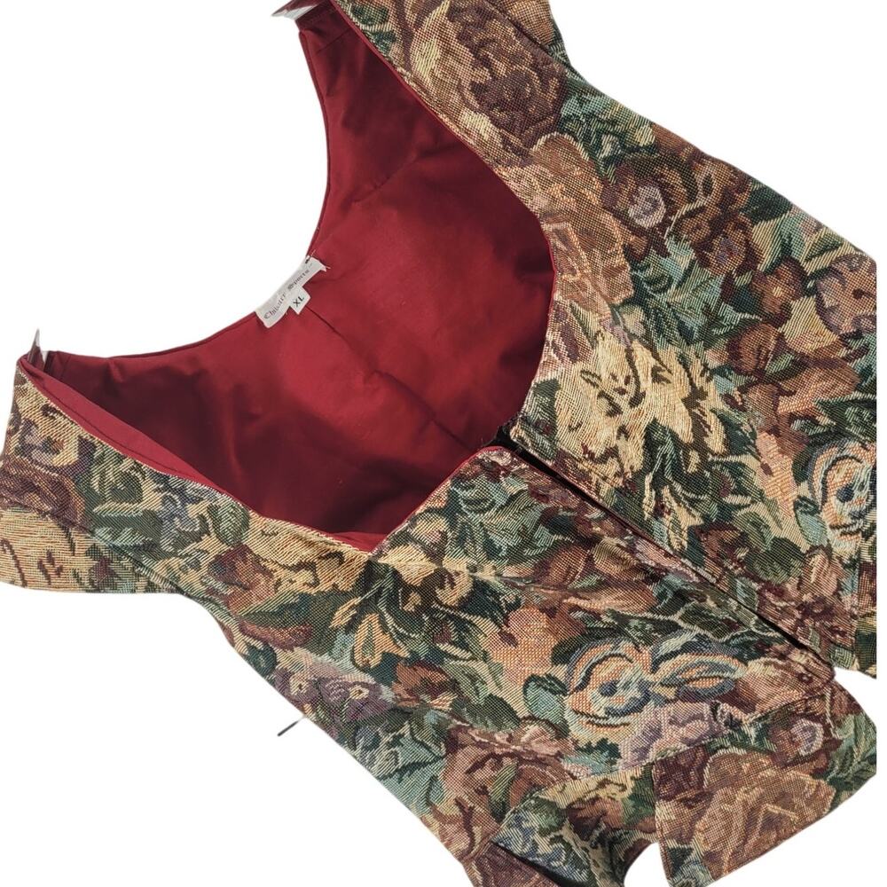 Chivalry Sports Floral Tapestry Corset Top‎ Renaissance Festival